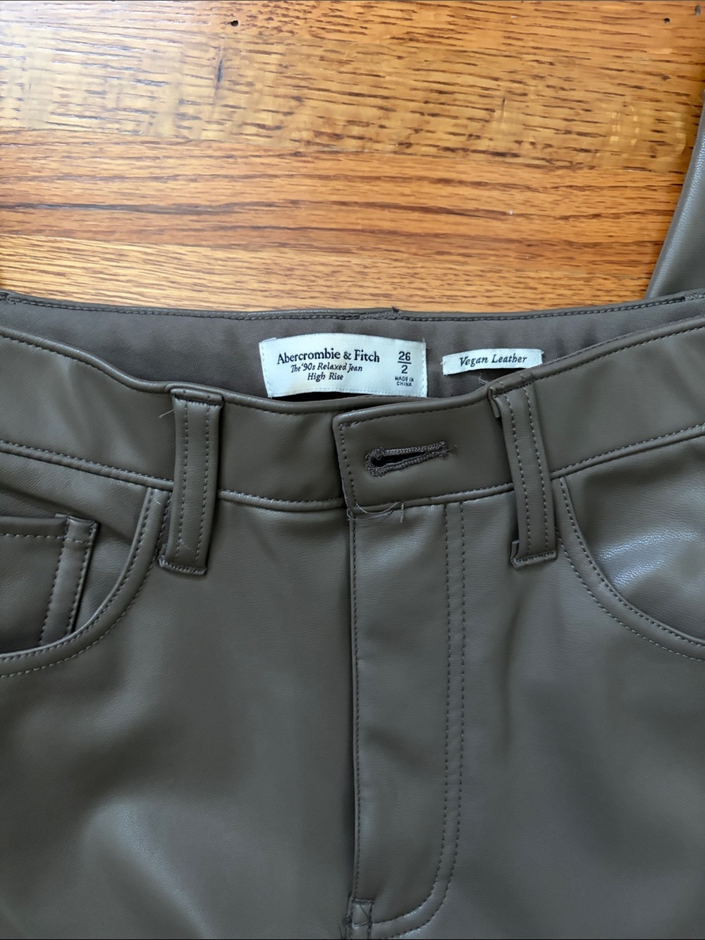 Abercrombie Faux Leather Pants - Picture 2 of 6